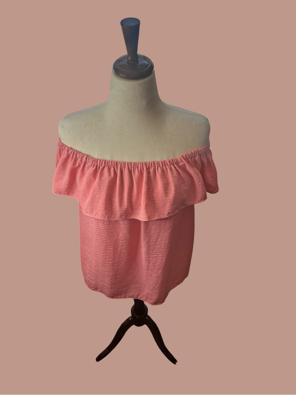 🌸 Nine West Off-Shoulder Blouse | Size Large | Coral Pink 🌸